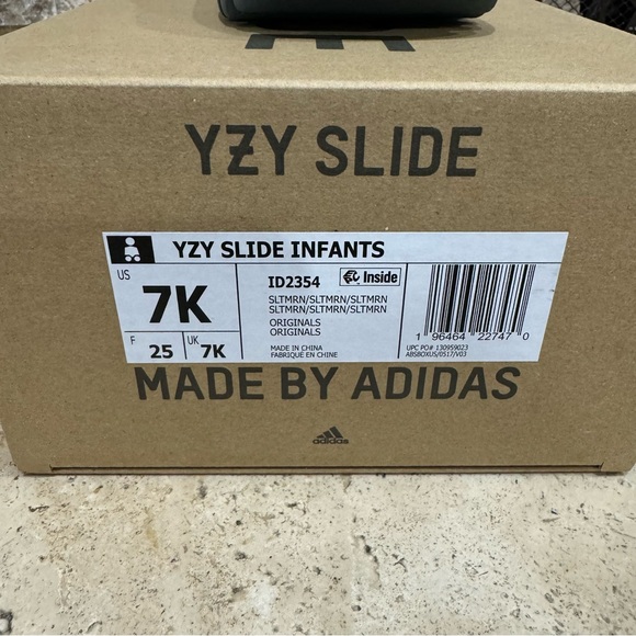 ADIDAS YEEZY SLIDE SLATE MARINE INFANTS ID2354 SIZE 7K "NEW IN BOX" - Picture 7 of 7